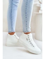 Zateplené Dámské Tenisky Se Švy Bílé Big Star OO274A479 Zateplené Dámské Tenisky Se Švy Bílé Big Star OO274A479