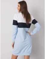 Dámské šaty RV SK model 17926413 bílé a modré - FPrice Dámské šaty RV SK model 17926413 bílé a modré - FPrice