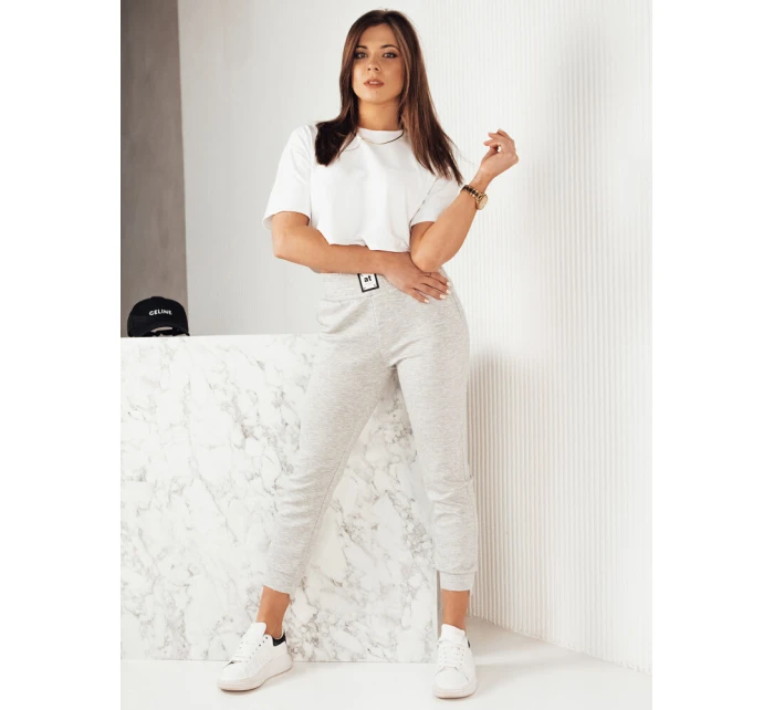 Dámské tepláky šedé model 21972393 - Dstreet Dámské tepláky šedé model 21972393 - Dstreet