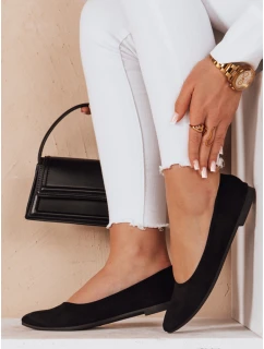 Dámské semišové baleríny s plochým podpatkem GLAMINO černé FashionStreet ZY0763