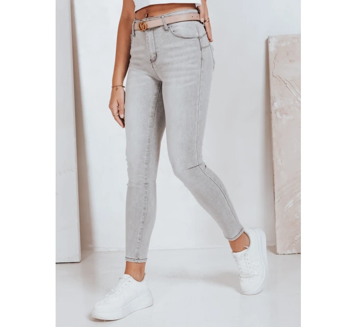 Dámské push up džíny šedé model 21992757 - Dstreet Dámské push up džíny šedé model 21992757 - Dstreet