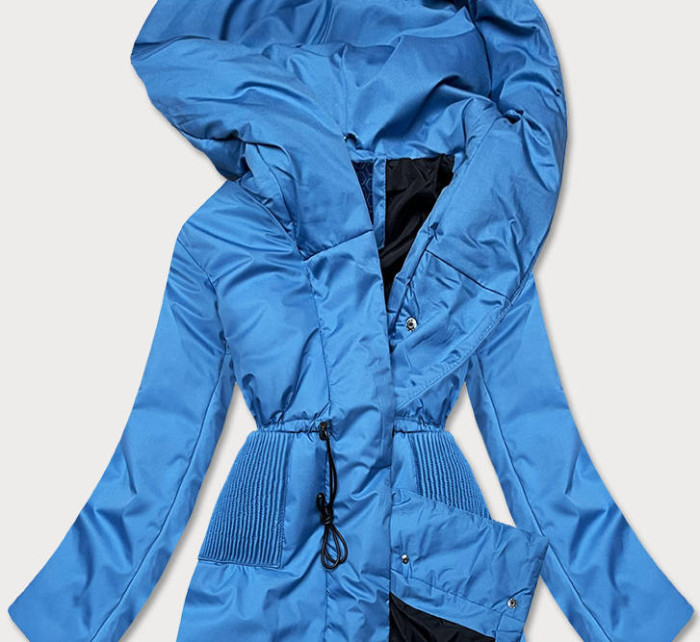 Světle modrá dámská bunda s kapucí (HO-22)