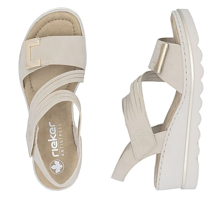 Dámské lila sandály na platformě Rieker 67410-62