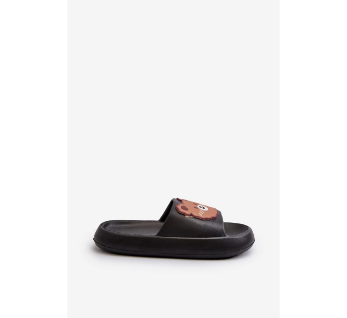 Dětské Lehké Žabky S Medvídkem Černé model 21653152 - Boto