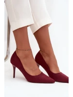 Dámské lodičky s eko bordové model 21711438 - Boto