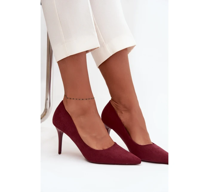 Dámské lodičky s eko bordové model 21711438 - Boto