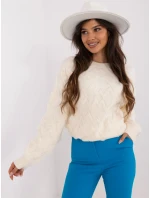 Sweter AT SW model 20459146 ecru - FPrice Sweter AT SW model 20459146 ecru - FPrice