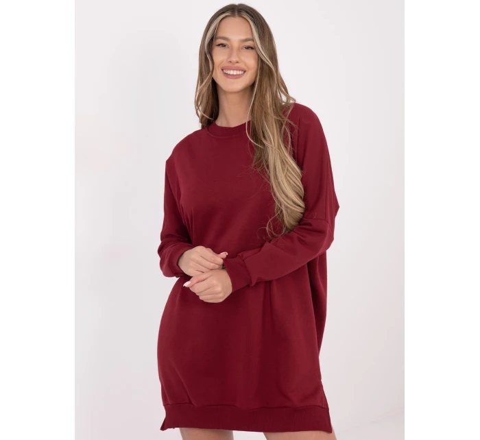 Sukienka RV SK model 21801791 bordowy - FPrice Sukienka RV SK model 21801791 bordowy - FPrice