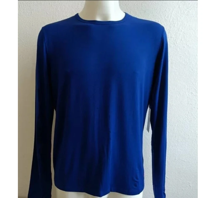 Pánské tričko s dlouhým rukávem 714753030001 modré - Ralph Lauren