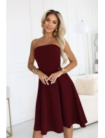 rozšířené midi šaty pro vínové model 21735047 - numoco rozšířené midi šaty pro vínové model 21735047 - numoco