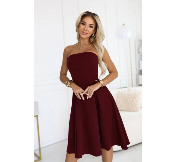rozšířené midi šaty pro vínové model 21735047 - numoco rozšířené midi šaty pro vínové model 21735047 - numoco