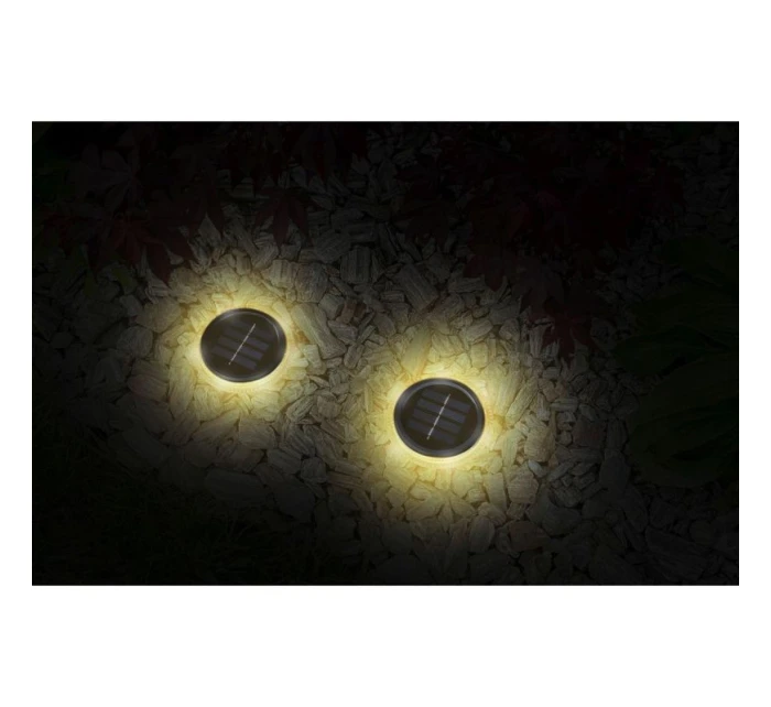SOLÁRNÍ DISKOVÉ LAMPY PRO MONTÁŽ NA ZEM NEBO NA ZEĎ 2KS SOLÁRNÍ DISKOVÉ LAMPY PRO MONTÁŽ NA ZEM NEBO NA ZEĎ 2KS
