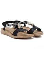 Dámské sandály s gumovou podrážkou černé S.Barski KV61-6051