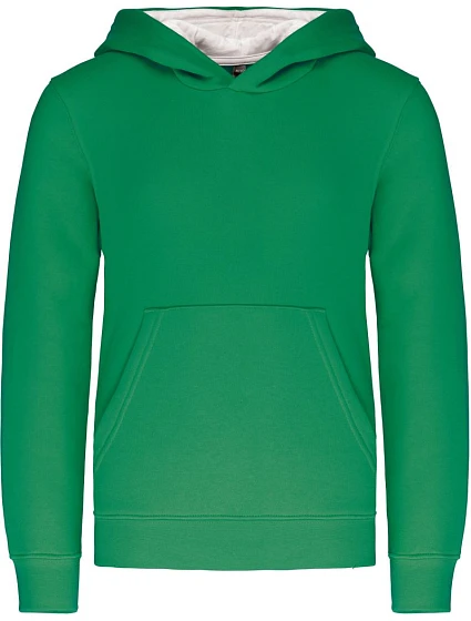 Kariban K 453 Dětská kontrastní mikina s kapucí 20.K453 light kelly green/white Kariban K 453 Dětská kontrastní mikina s kapucí 20.K453 light kelly green/white