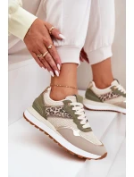 Dámské Sportovní Boty S Panterem Na Platformě Zelené Davinara Dámské Sportovní Boty S Panterem Na Platformě Zelené Davinara