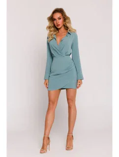 model 19660780 Mini šaty s límečkem agave - Moe