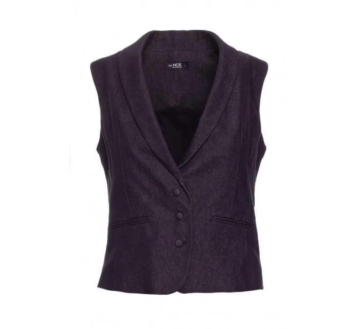 model 21136107 Džínová vesta grafitová - Moe