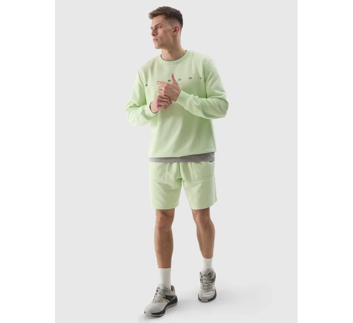 Pánská tepláková mikina bez zapínání a bez kapuce 4F - zelená Pánská tepláková mikina bez zapínání a bez kapuce 4F - zelená