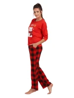 Dámské pyžamo model 19001983 červená s medvídkem - Karol