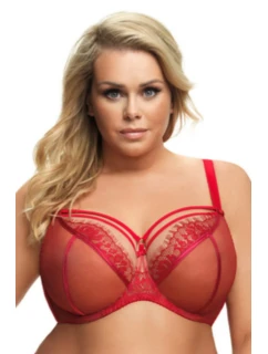 RAJSKÁ MĚKKÁ PODPRSENKA K496 ČERVENÁ