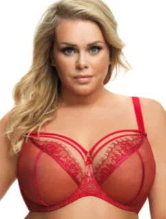 RAJSKÁ MĚKKÁ PODPRSENKA K496 ČERVENÁ