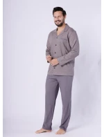 Pyžamo Hotberg 1754 Marcel long/r M-2XL rozepínací Pyžamo Hotberg 1754 Marcel long/r M-2XL rozepínací