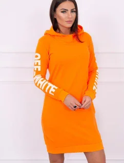 Off White šaty neon orange