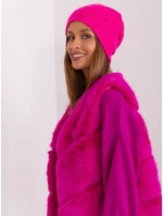 Czapka AT CZ model 18997560 ciemny różowy - FPrice