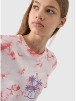 Dívčí tričko s potiskem 4F - multibarevné