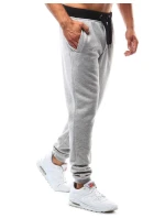 Pánské šedé teplákové kalhoty model 21962289 - Dstreet Pánské šedé teplákové kalhoty model 21962289 - Dstreet