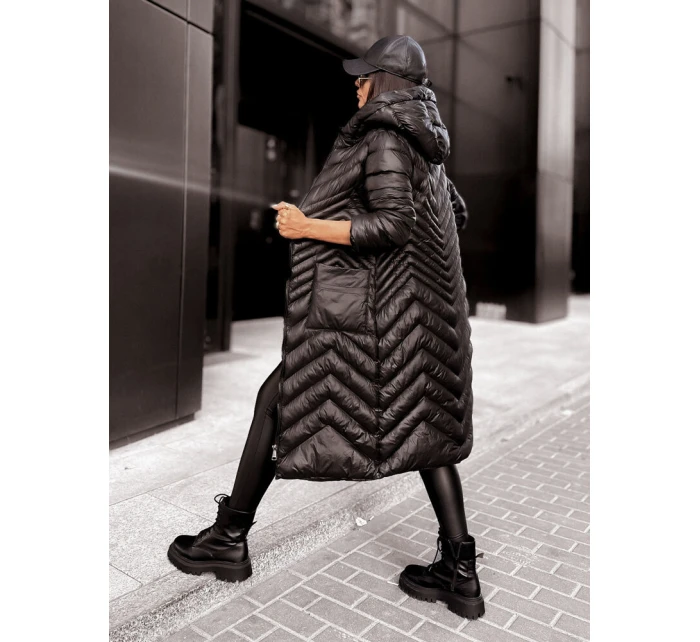 Dámská prošívaná bunda RUNWAY FLAIR černá FashionStreet TY3889z