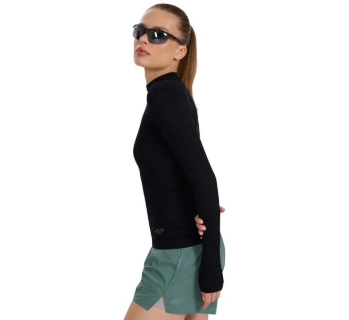 Dámské tričko s dlouhým rukávem 4F F419 deep black 4FWAW25TFLOF419 20S