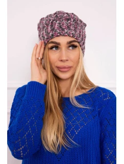 Fleecová čepice Roksana K209 purple+graphite