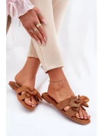 Ploché Dámské Pantofle S Mašlí Camel model 21688578 - Boto Ploché Dámské Pantofle S Mašlí Camel model 21688578 - Boto