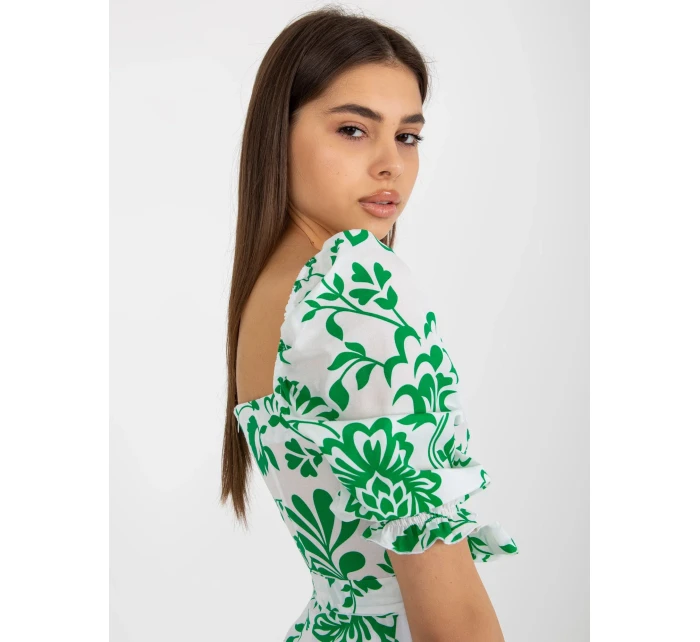 LK SK 508944 šaty.45P bílá zelená