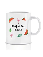 Personalizovaný klasický bílý keramický hrníček 300 ml s letním mixem Personalizovaný klasický bílý keramický hrníček 300 ml s letním mixem