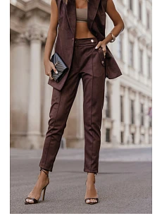 Dámské kalhoty Kiara model 218577 hnědé - LaBalancia