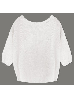 Volný svetr v ecru barvě s mašlí na zádech (759ART)