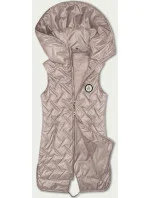 růžová dámská prošívaná vesta s kapucí model 20927351 - S'WEST