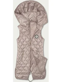 růžová dámská prošívaná vesta s kapucí model 20927351 - S'WEST