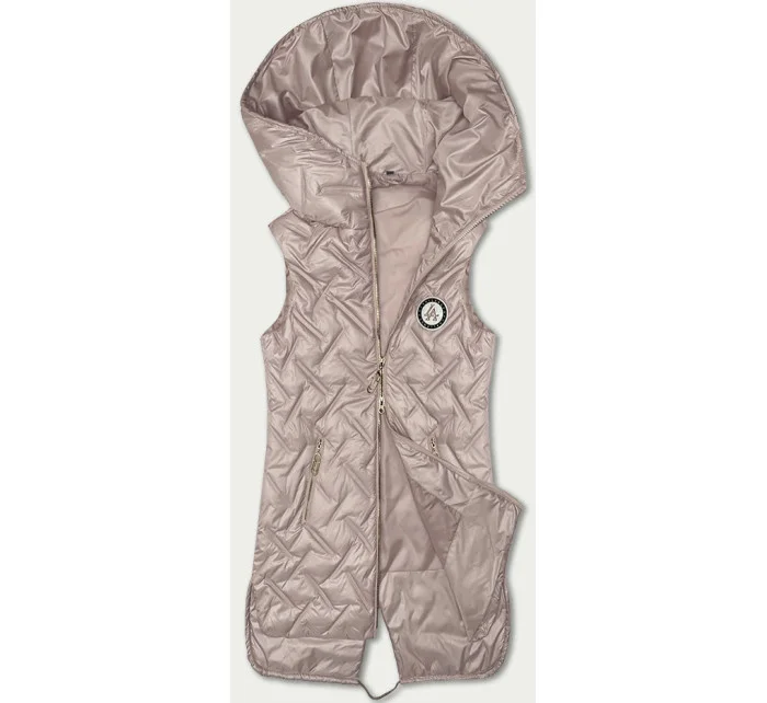 růžová dámská prošívaná vesta s kapucí model 20927351 - S'WEST