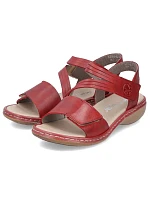 Kožené pohodlné sandály W model 22119032 red - Rieker