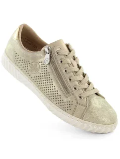 Kožená pohodlná polobotka Rieker W RKR694 beige