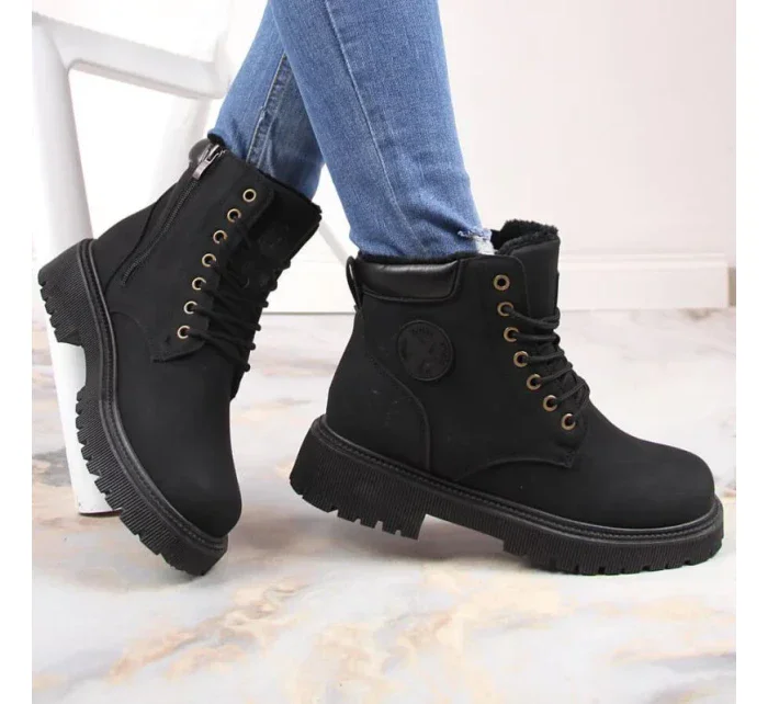 Zateplené trapery se zipem W model 19374782 černá - NEWS Zateplené trapery se zipem W model 19374782 černá - NEWS