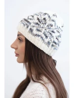 Dámská zimní vlněná čepice s ozdobnými krystalky K399 černá