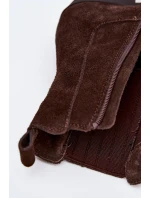 Semišové dámské boty na podpatku zateplené hnědé model 21747763 - Boto Semišové dámské boty na podpatku zateplené hnědé model 21747763 - Boto