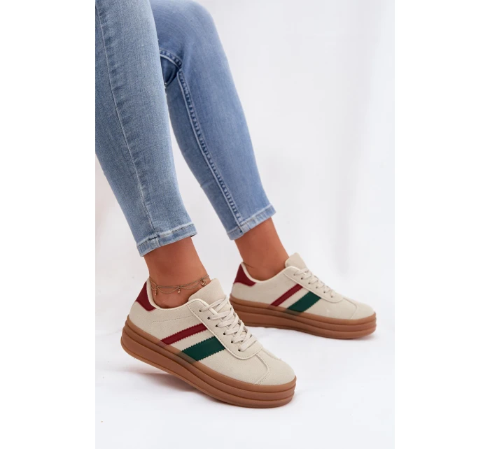 Dámské tenisky na platformě Béžové Janivelle Dámské tenisky na platformě Béžové Janivelle