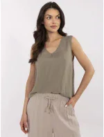 Halenka D73761M11218A khaki barva Halenka D73761M11218A khaki barva