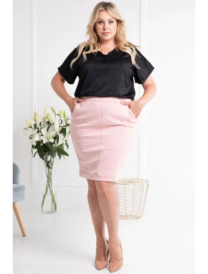 Dámská sukně model 19446200 růžová - Karko Dámská sukně model 19446200 růžová - Karko