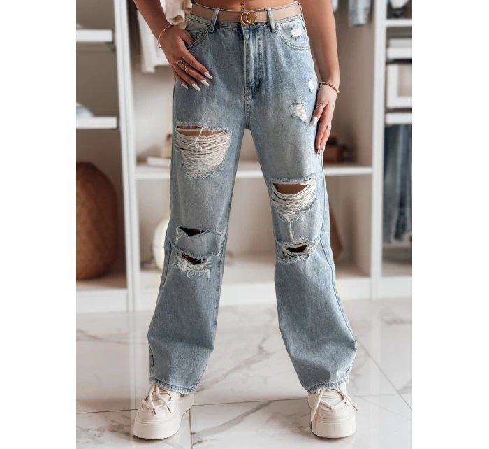 Dámské džínové kalhoty s otvory NOWISTA blue FashionStreet UY2426